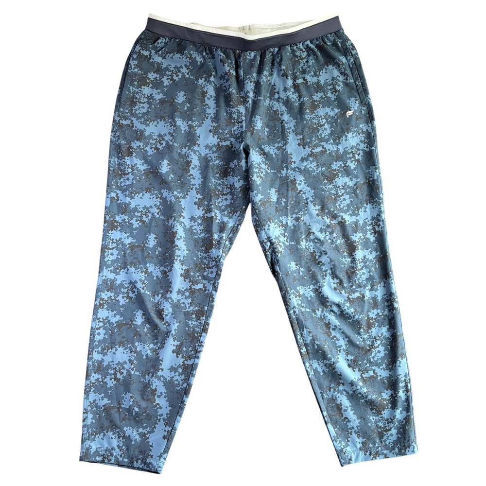 Fabletics The Fundamental Pant Mens Blue Digital Camo Performance Training Large